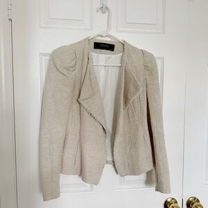 Zara linen blazer, beige/oat color, size Small